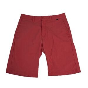 Travis Mathew Beck Performance Golf Men's Shorts Sz 32 Rust Red Stretch 72024-00